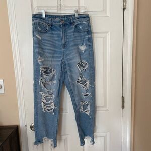 American Eagle Distressed Mom Jeans